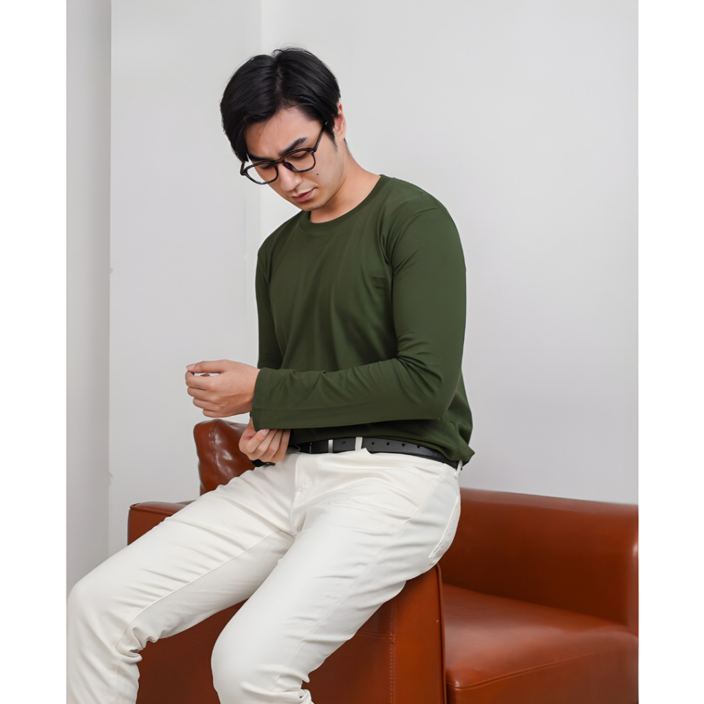 KAOS POLOS LENGAN PANJANG COTTON COMBED 30S | KAOS POLOS LENGAN PANJANG