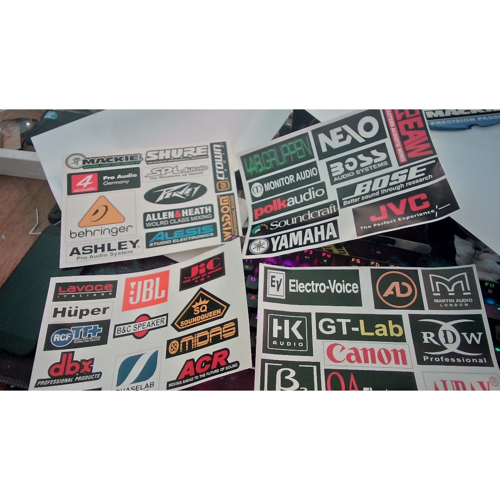 

STIKER LOGO AUDIO TERMURAH STIKER LOGO CUSTOM BISA REKUEST DESAIN SENDIRI GROSIR STIKER
