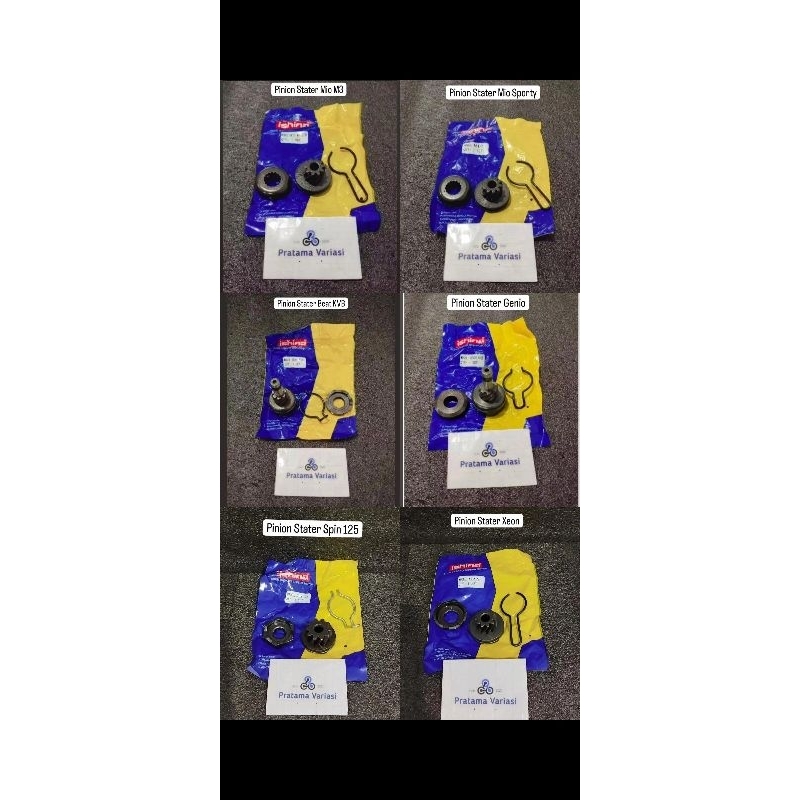 [ 1 Set] Gigi Pinion Stater Set Matic Yamaha / Honda / Suzuki [Mio M3 / Mio Sporty / Beat KVB / Beat
