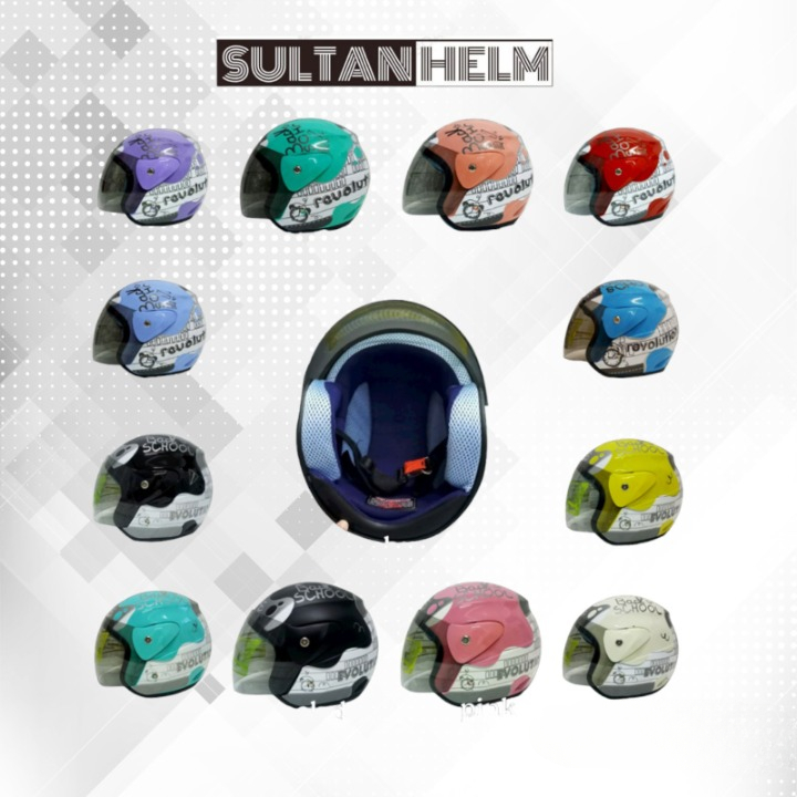 HELM EVO EVOLUTION DEWASA REVOLUTION SERIES HALF FACE TERMURAH MURAH MODEL GM EVO SNI BISA COD PRIA 