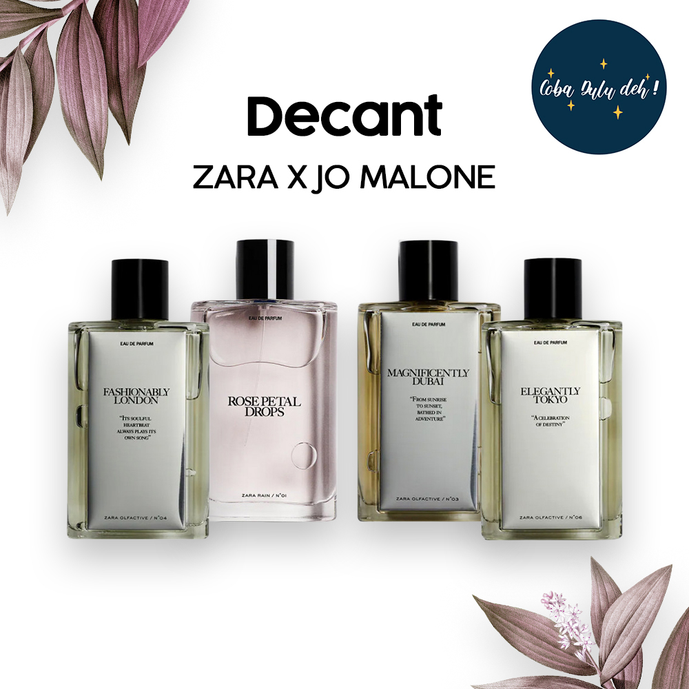 Decant Parfum Original Zara X Jo Malone Fashionably London / Rose Petal Drops / Magnificiently Dubai