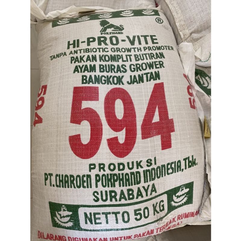 Hi-Pro-Vite Pakan Ayam Pur Ayam Bangkok Jantan & Betina 593&594 Kiloan 10 Kg