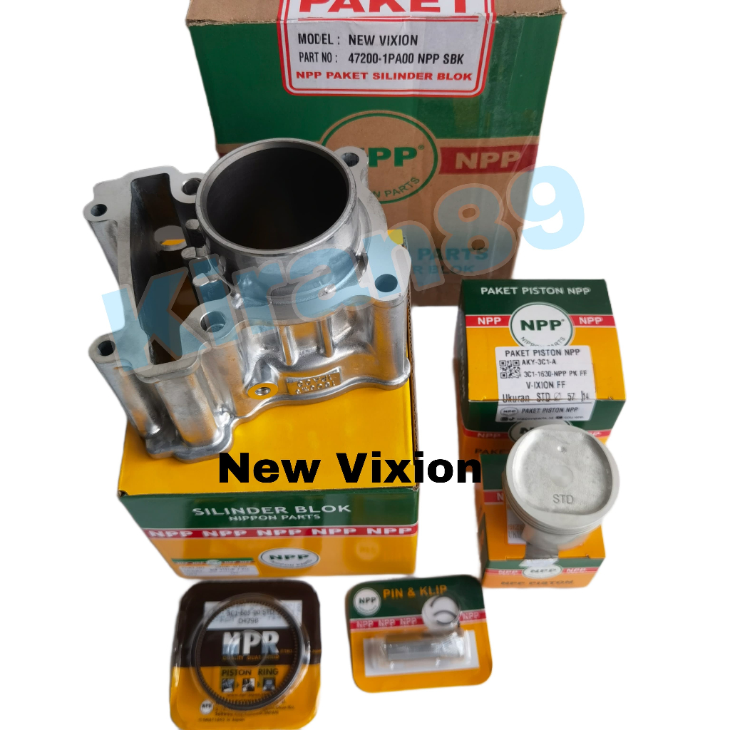 Blok Seher Boring Silinder Vixion New 1PA R15 plus piston kit Vixion NVL ORI NPP