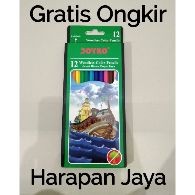 

JOYKO CP-103 Pensil Warna Panjang 12 Warna Per Papan