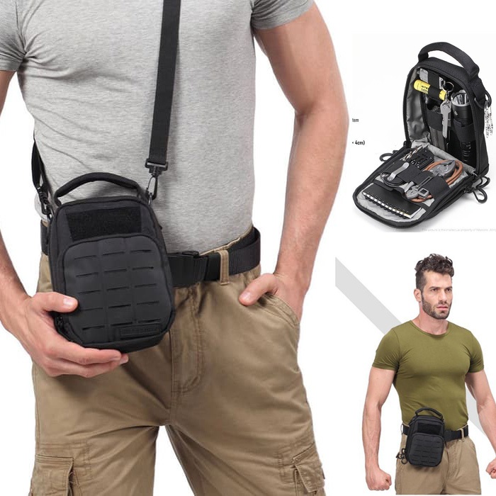 Nitecore Tactical Utility Pouch Tas Selempang Pinggang 22 x 16 x 4 cm Bodypack Crossbody Sling Bag T