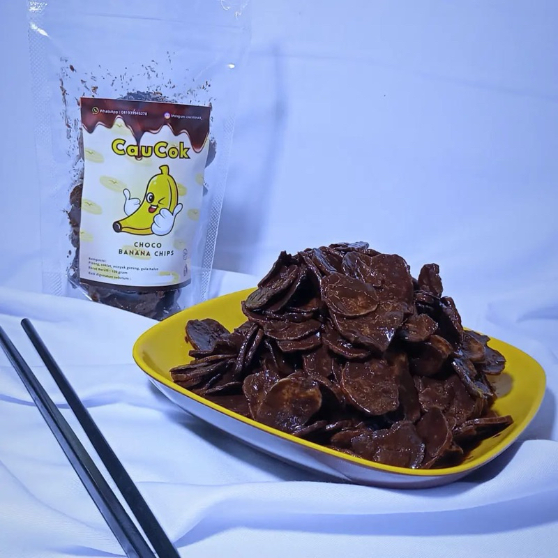 

Caucok keripik pisang coklat premium Food Snack Cokelat