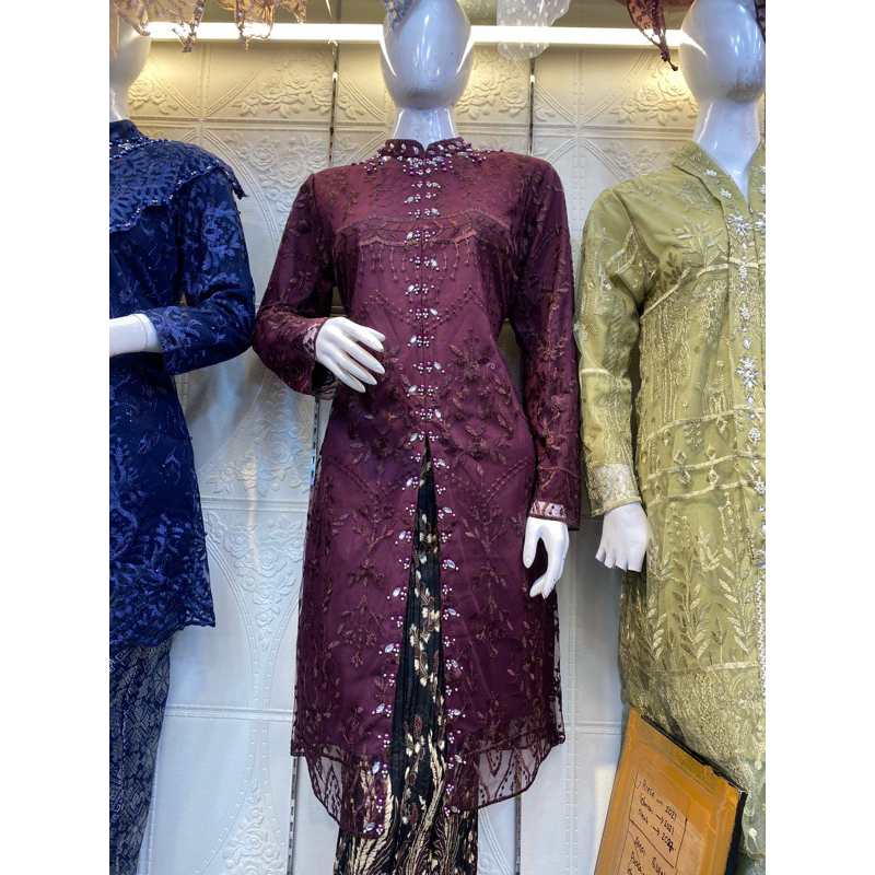 TUNIK BROKAT TILE PREMIUM (ATASAN)|| TUNIK PAYET PERMATA || BAJU KONDANGAN MODEL TERBARU || BAJU PES