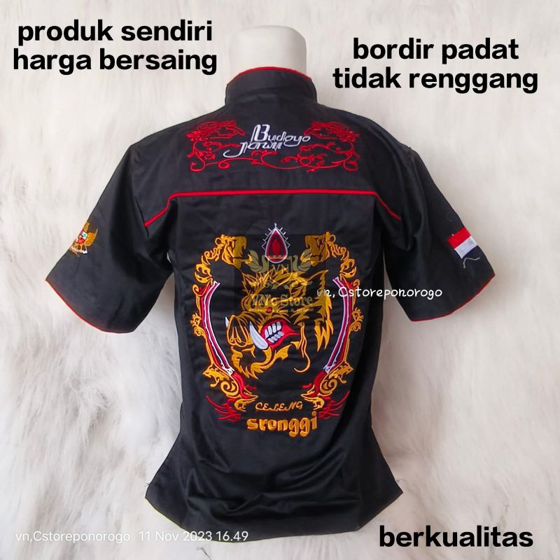 BAJU BORDIR MOTIF CELENG / baju barong / kaos barong / barongan / reog / pecut / pecut bopo / devil 