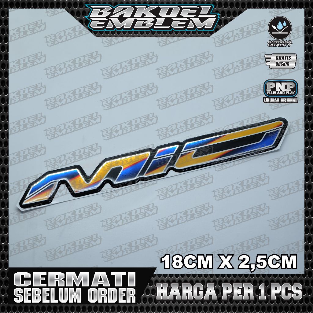 emblem timbul yamaha mio / stiker timbul mio / emblem yamaha mio smile / emblem timbul mio warna / e