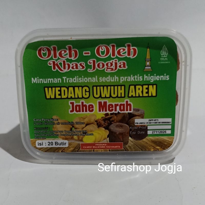 

Aren Wedang Uwuh Jahe Merah Kemasan Cup 20 Butir /Wedang Aren Jahe Merah Sereh Kencur Kunyit Putih Mint Temulawak Kopi Aren