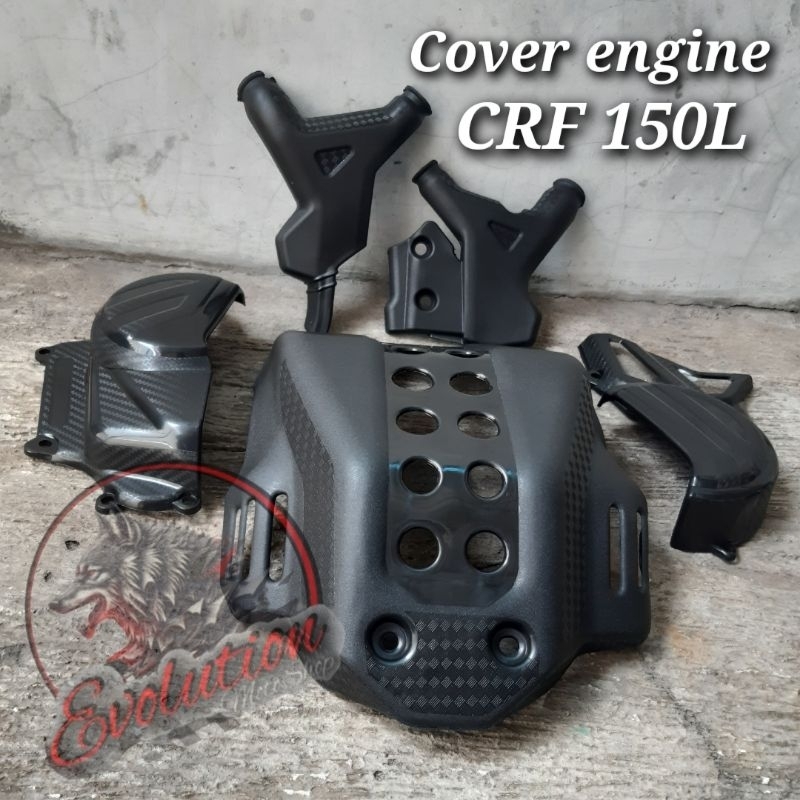 Cover tutup mesin CRF 150L - COVER ENGINE GUARD HONDA CRF 150 PNP FULLSET MESIN BAWAH+SAMPING+RANGKA