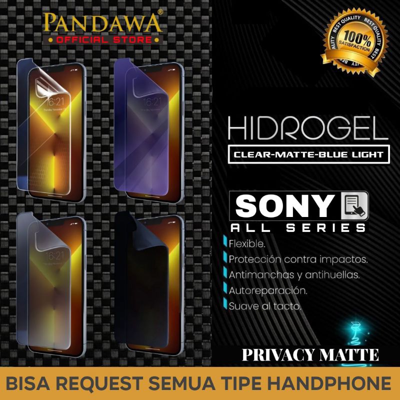 Anti Gores Hydrogel CLEAR,Blue,MATTE,Privacy Sony Xperia XZ1|Xperia XZ2|Xperia XZ3|Xperia XZ Premium