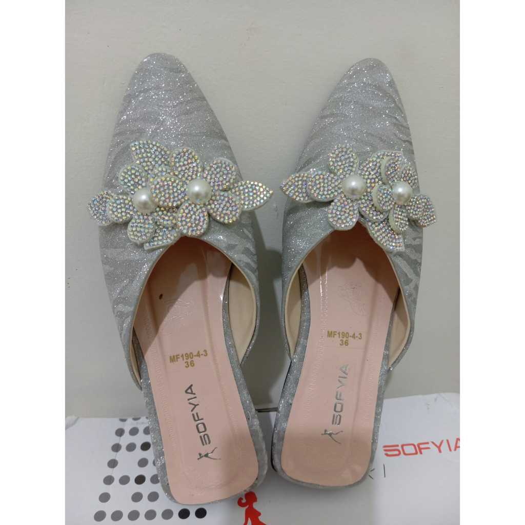 SOFYIA Selop Pesta SIlver Mewah uk 36 only