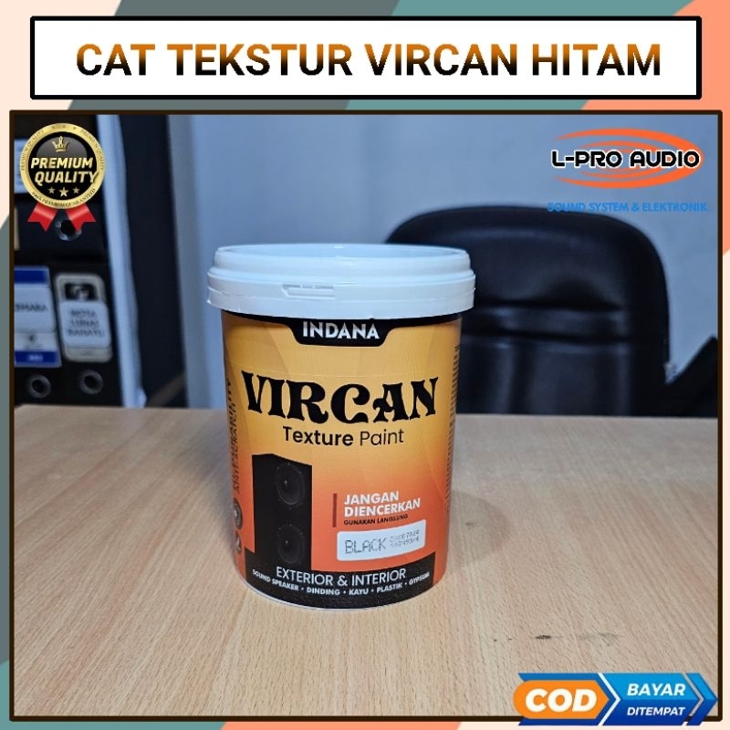 Cet tekstur Cat textur VIRCAN ORIGINAL ASLI cat box speaker hitam lebih bagus dari resin pelapis akh