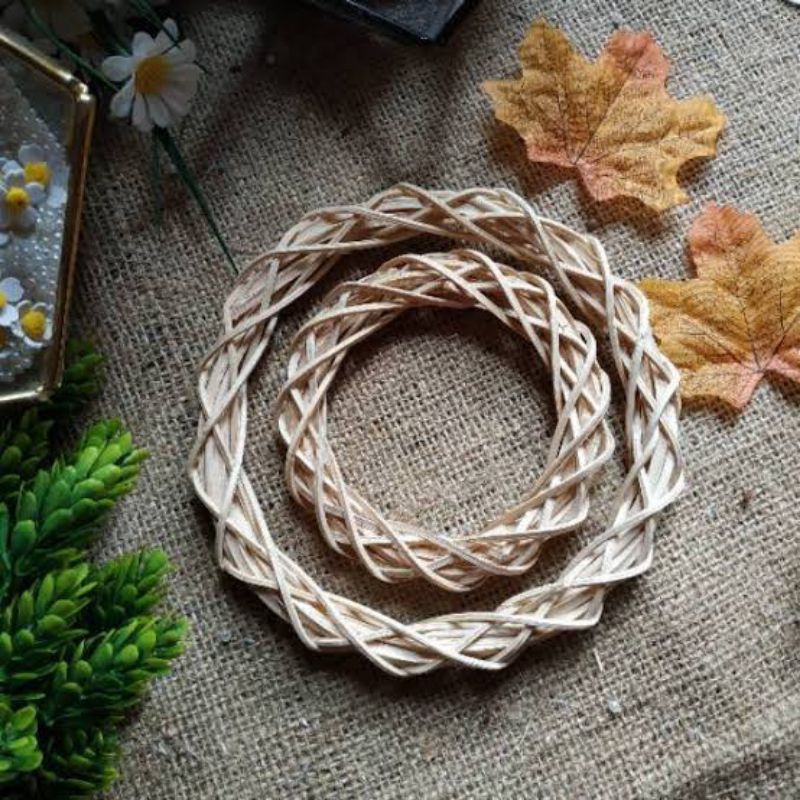 RING ROTAN 15 cm/RING ROTAN HIASAN MAHAR/RING ROTAN RUSTIC/RING ANYAMAN