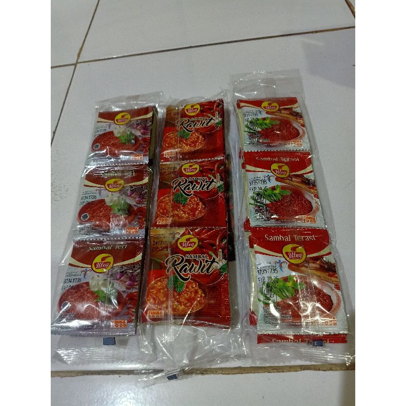 

Sambel uleg 3 variant 1 renteng 10 sachet