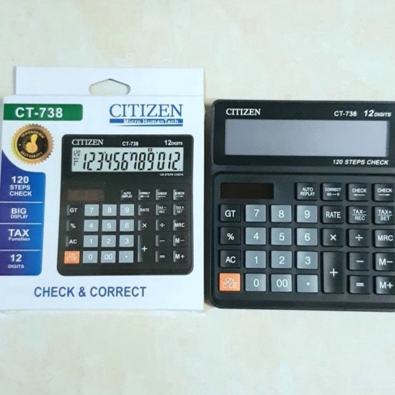 

PROMO SPESIAL CITIZEN CT738 Check Correct Calculator Kalkulator Desktop CT738