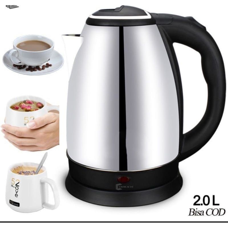 Teko Listrik Stainless 2 Liter Muxindo / Teko Pemanas Air Elektrik Stainless 2 Liter