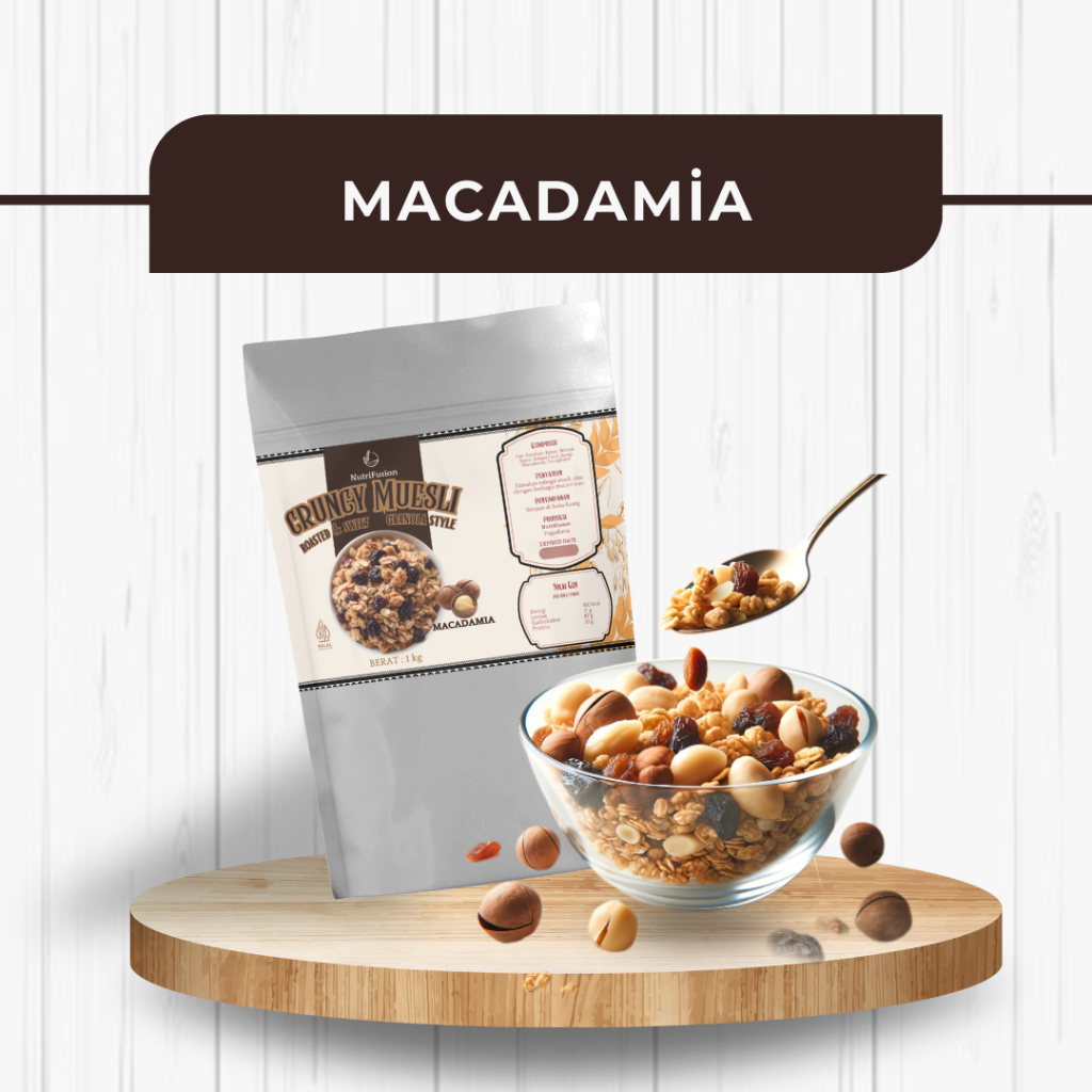 

Crunchy Muesli Granola Style 1 KG (Macadamia) | Murah Meriah | Enak | Diet | Promo | Terjangkau | Nikmat | Promo | Renyah | Diskon | Sehat | Lezat | Ekonomis | Termurah | Granola | Oats | Sereal | Sarapan