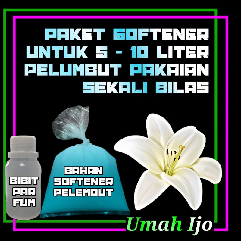 PAKET PELEMBUT SOFTENER PAKAIAN SEKALI BILAS UNTUK 5 - 10 LITER