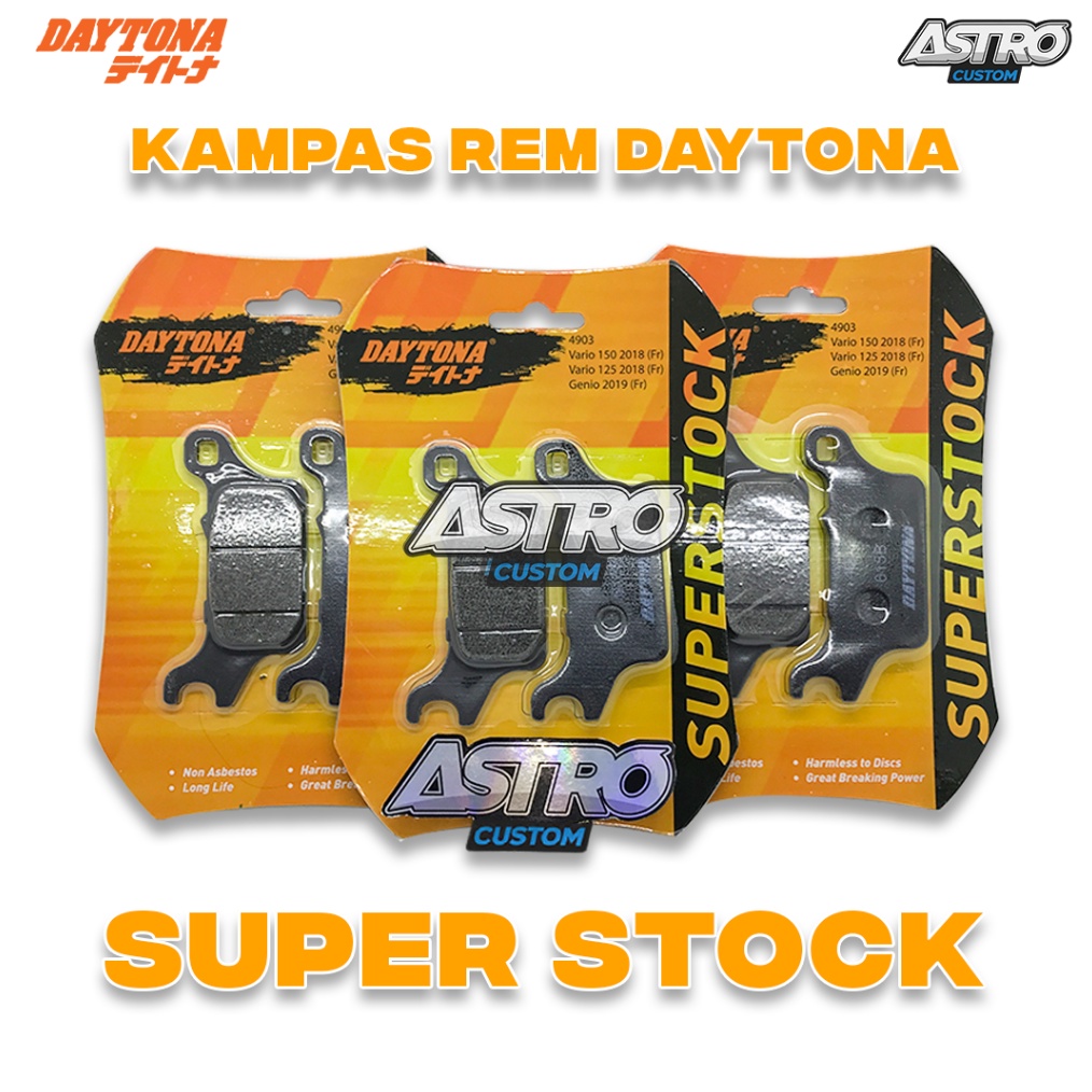 KELUARAN TERBARU Kampas Rem Vario 125 Vario 15 Genio Dispad Depan Daytona SUPERSTOCK