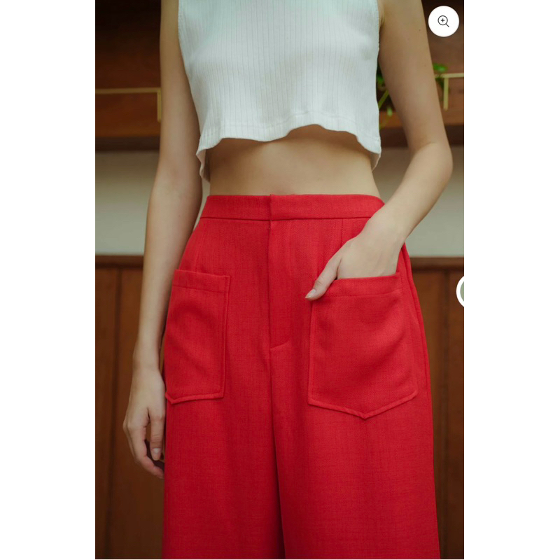 (NEW w/ TAG) MAVEN - ANSLEY PANTS MERAH (CELANA SAJA)