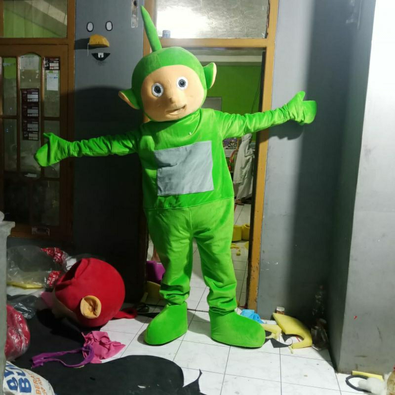 kostum badut karakter Teletubbies (dipsy)