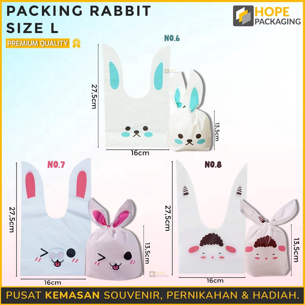 

SUPER BIG SALE Harga 5 pcs Packing Rabbit Ear Size L Plastik Cookies Kemasan Kue Cookies Packingan Souvenir Snack Ultah Kemasan Bingkisan Kue Lebaran