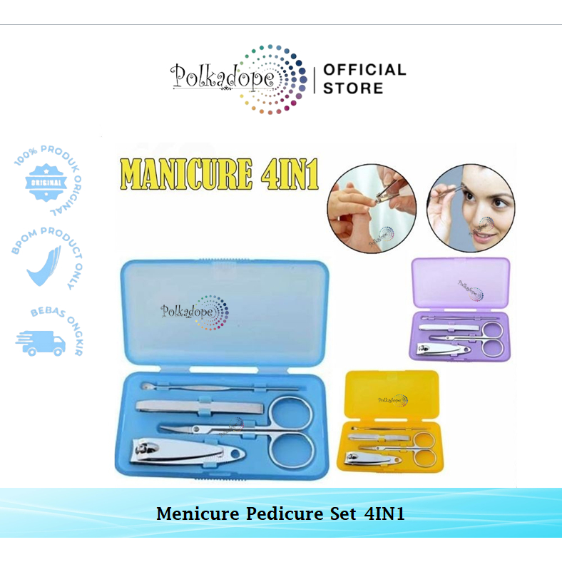 Polkadope Official - Menicure Pedicure Set 4IN1 / Manicure Pedicure Set 4 IN 1 ISI 4pcs