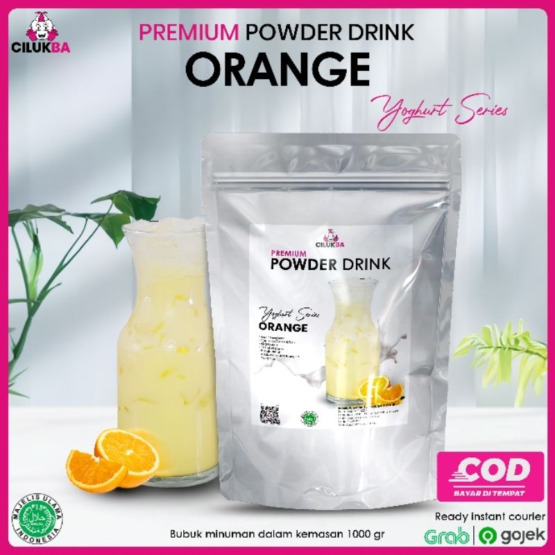

Cilukba Bubuk Minuman Premium Rasa Orange Yoghurt 1 kg / Premium Powder Drink