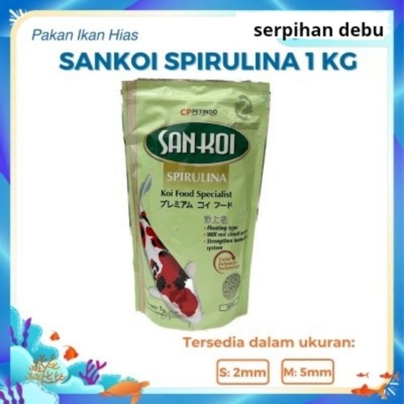 San koi spirulina color expert pelet ikan koi bagus 1 kg