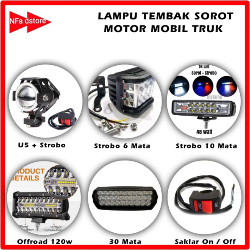 Lampu Tembak Sorot Motor Mobil