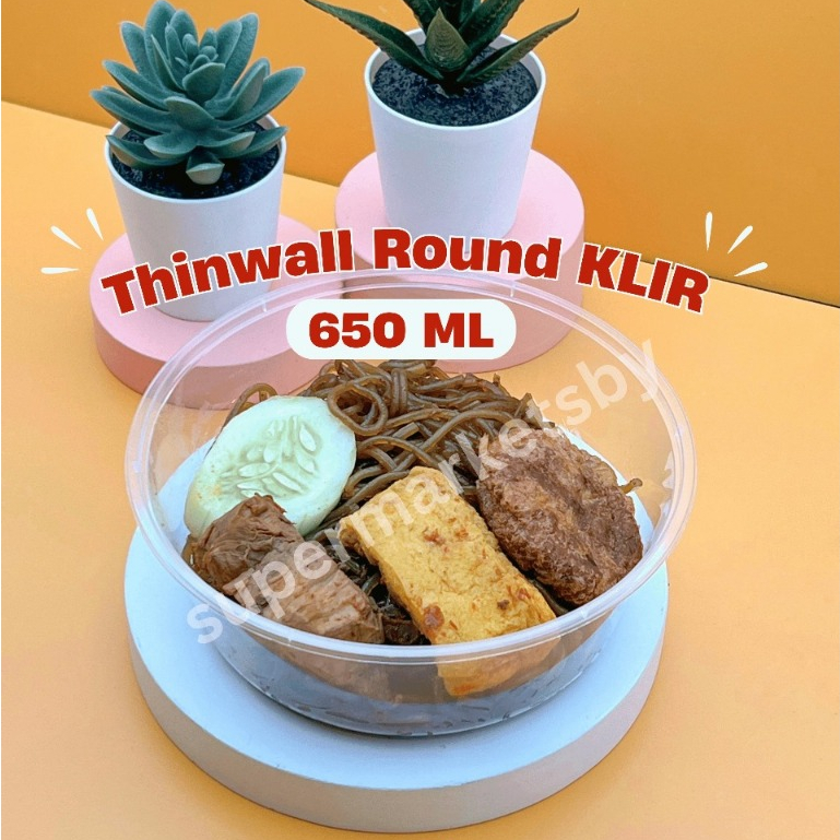 Thinwall Klir Round 650 Ml / Thinwall Bulat 650 Ml