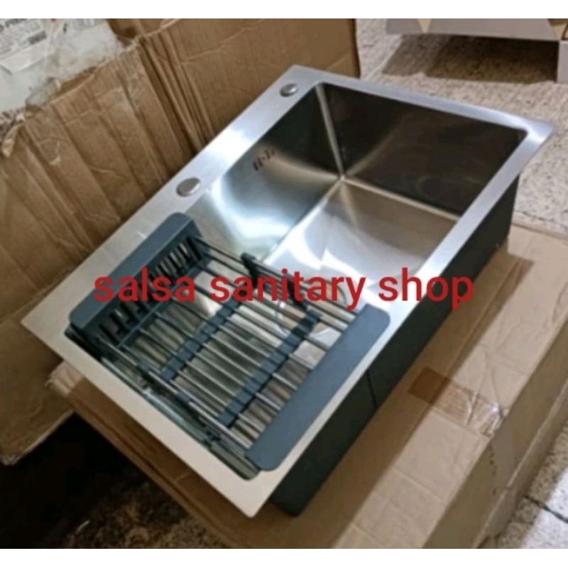 kitchen sink stainless 5243 SS // kitchen sink loonginc  52× 43 cm / stailess