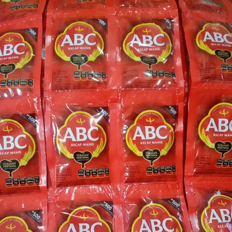 

KECAP MANIS ABC RENCENG ISI 24 SACHET // KECAP MANIS ABC ISI 24 PCS