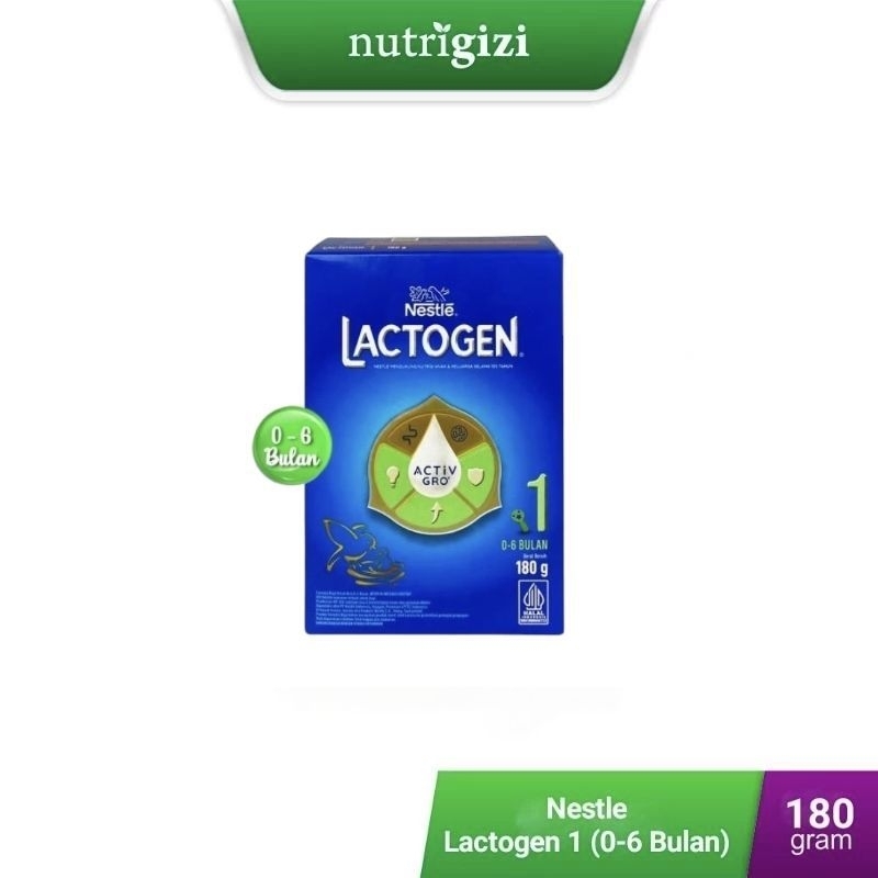 Nutrigizi | Nestle Lactogen 1 Bayi Usia 0-6 Bulan Rasa Plain 180 Gram