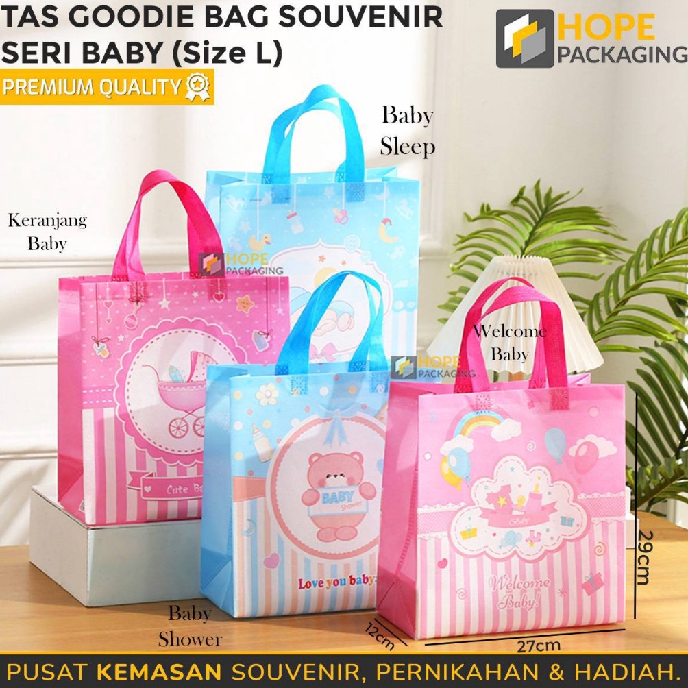 

PRODUCT TERPOPULER Tas Souvenir Goodie Bag Baby New Born Size L 29x 27x11 cm Tas Gift Goodie Bag Hadiah Bayi Lahiran Souvenir Hampers Aqiqah