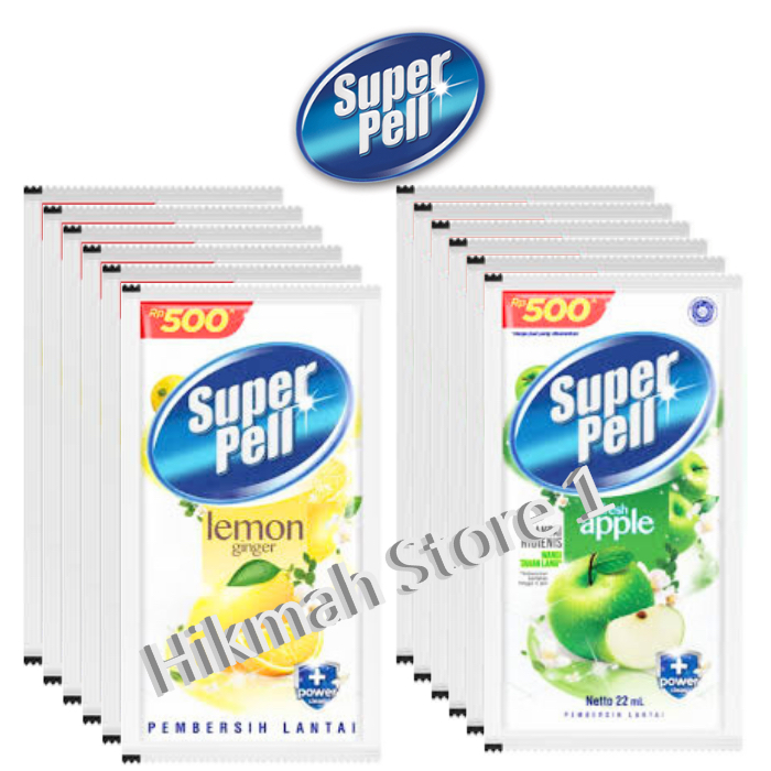 Super Pell Pembersih Lantai Apple Sachet 6 x 20 ml
