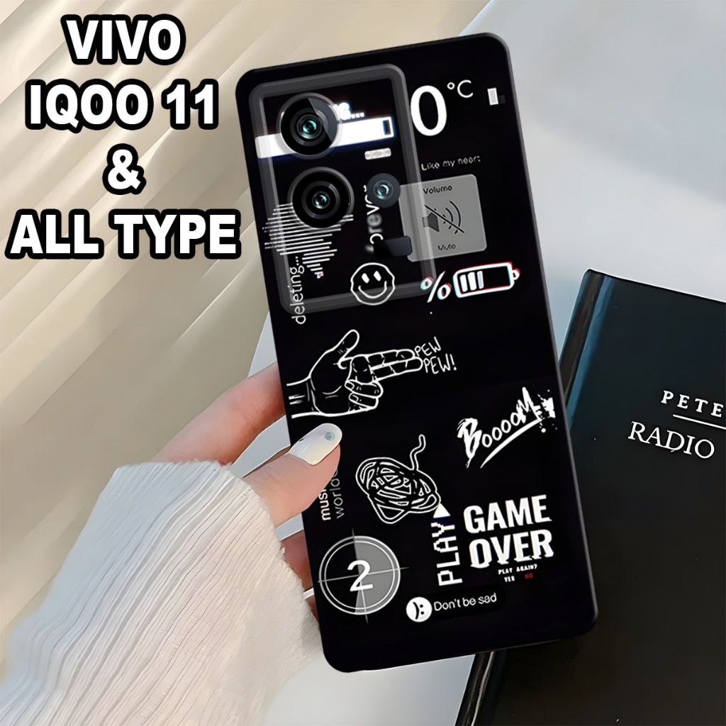 (GC12) Softcase karet Hp IQOO 11 Terbaru 2024 / Case Cowok / Case IQOO 11 Silikon Tpu Pro Camera / K