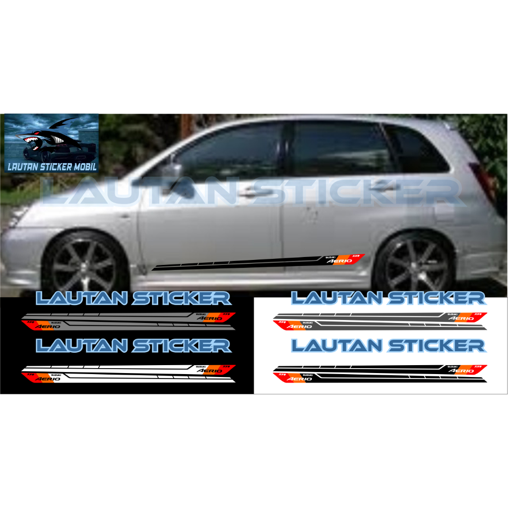 cutting stiker mobil suzuki aerio stiker list mobil aerio