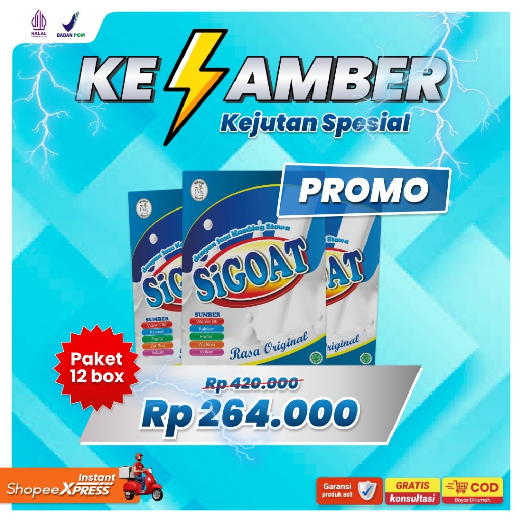 

12 Box Sigoat Susu Etawa – Pilihan Ekonomis dengan Gula Jagung, Aman untuk Diabetes dan Lezat!