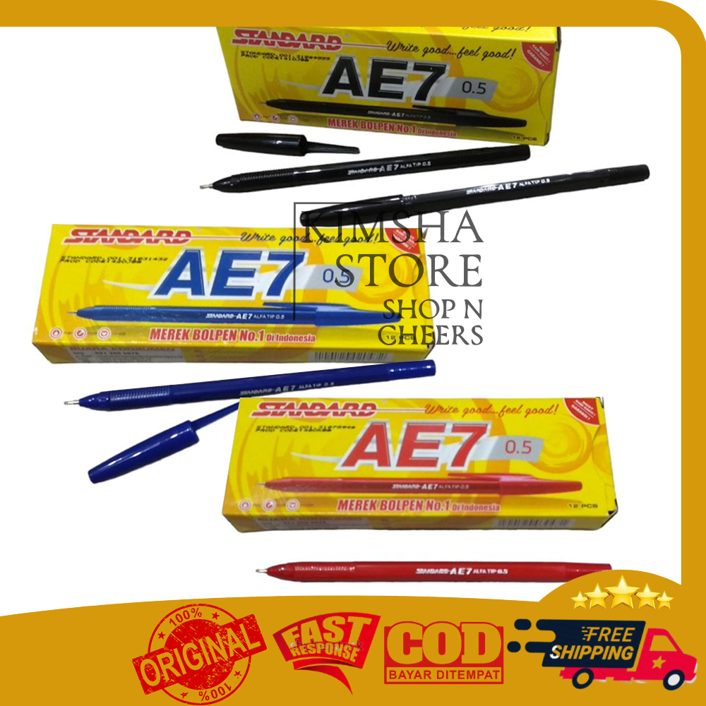 

Pulpen Standard AE7 0,5 Pen Standar Office Stationery ATK Alat Tulis Bolpen Pena Balpoin