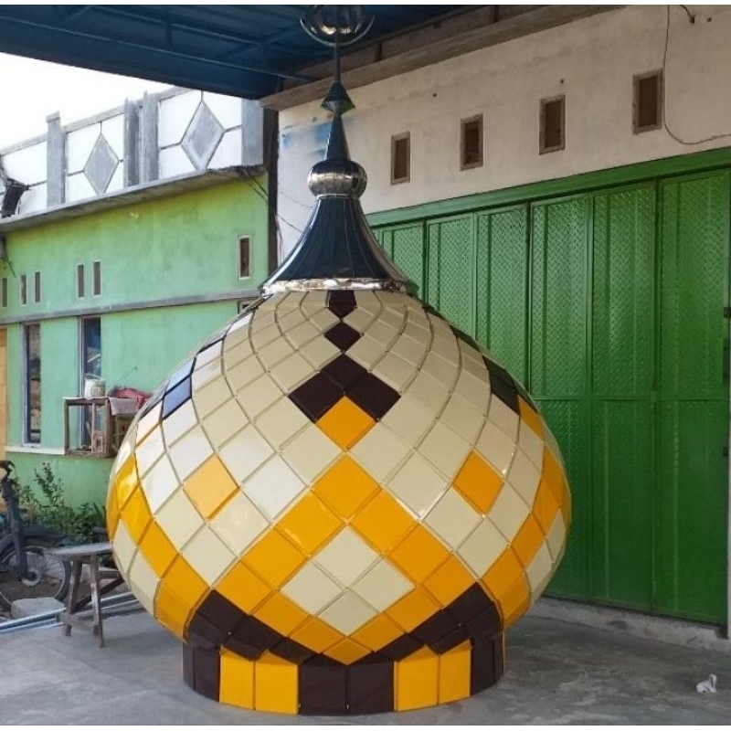 Kubah Masjid Enamel Full Bola 2 meter