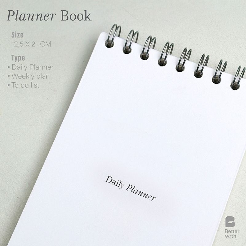

Planner Book / Daily Planner / Weekly Planner / Monthly Planner / Notebook / To Do List