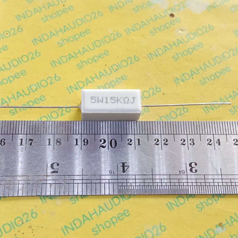 TAIWAN 15K  5W resistor 15 kilo ohm KAKI TEBAL LEMAS TEMBAGA 5 watt  5watt kapur 5 w 15 k