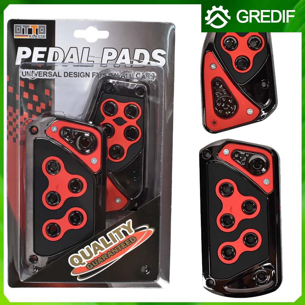 Otto Klasse Universal Cover Pedal Matic Sport Racing Car Red - Gas Brake Rem Mobil Merah