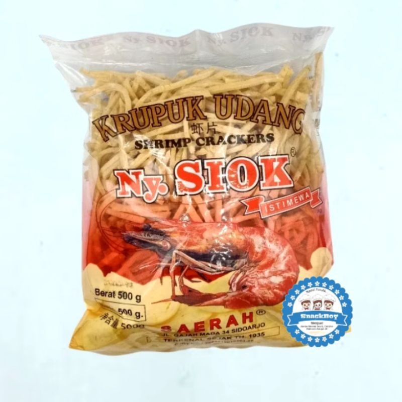 

QH kerupuk udang Ny.siok stik / oval 500 gram