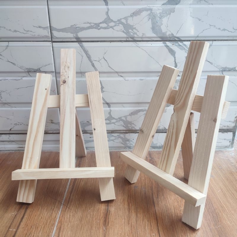 

EASEL 40 TRIPOD KAYU STANDING FOTO KANVAS LUKISAN PAPAN TULIS DEKORASI AESTHETIC - armina art