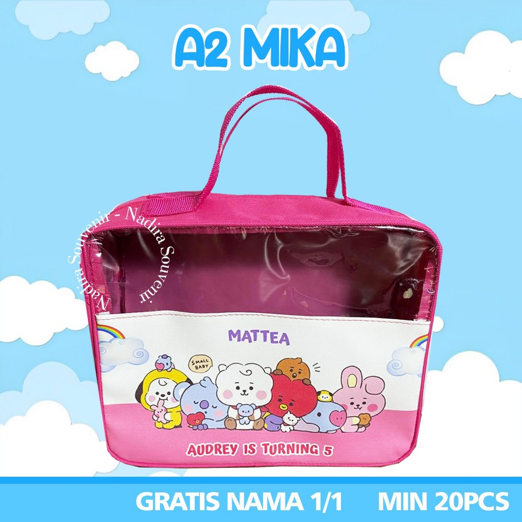 

TAS ULTAH KOMBINASI MIKA TAS ULANG TAHUN TAS SOUVENIR ULANG TAHUN/ TAS ULTAH MURAH FREE DESAIN