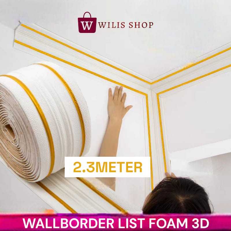 List Wall Border List 230CM  Wallborder Foam 3D Walpaper List Foam Stiker Dinding List dinding 3D